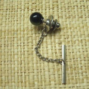 Vintage Aqua Aura Sphere Tie Tack